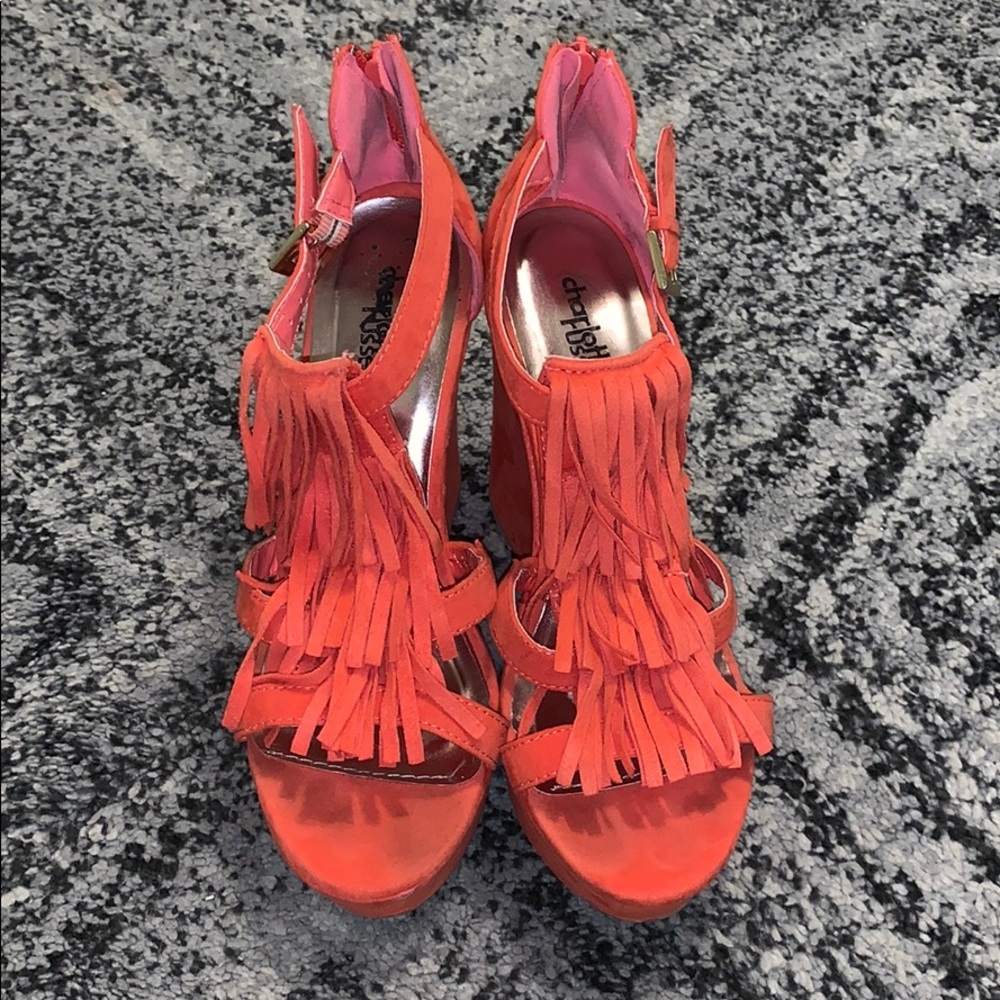 Orange/Peach Charlotte Russe Wedges